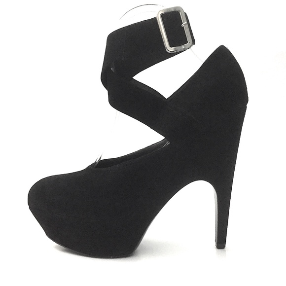 YSL - Imperiale Suede Platform Ankle Strap Heels - Picture 4 of 16